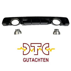 Diffusor TTRS Look Blackline mit DTC CH-Gutachten Schwarz Glanz Auspuffblenden Audi TT 8S FV