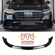 Frontspoiler BB Look Schwarz Glanz Mercedes S-Klasse W223 AMG-Line + DTC CH-Gutachten Fussgängerschutz