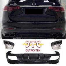 Diffusor GLS63 AMG Look DTC Gutachten Auspuffblenden schwarz Mercedes GLS X167 AMG-Line