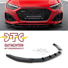 Frontspoiler V2 Maxton Schwarz Glanz Gutachten Fussgängerschutz Audi RS4 B9 Facelift