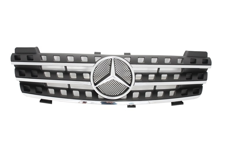 Sportgrill Kühlergrill für Mercedes Benz W164 ML M-Klasse chrom schwarz