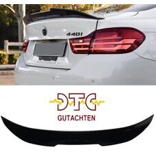 Heckspoiler PSM Typ Schwarz Glanz DTC CH-Gutachten BMW 4er F32 435i 440i Hecklippe