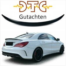 Heckspoiler AMG MIT DTC CH-Gutachten Schwarz Glanz Mercedes CLA CLA45 W117 Hecklippe