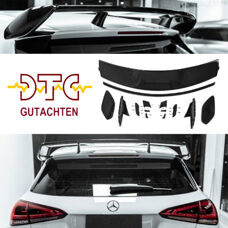Dachspoiler AMG DTC Gutachten Lackiert Schwarz Glanz Mercedes A-Klasse W177 Dachflügel