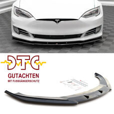 Frontspoiler V1 Maxton Schwarz Glanz Gutachten Fussgängerschutz Tesla Model S Facelift