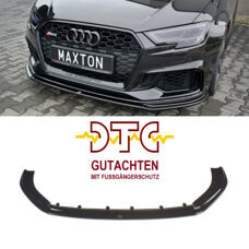 Frontspoiler V.2 Maxton Schwarz Glanz DTC Fussgängerschutz Audi RS3 8V Facelift Sportback