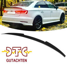 Heckspoiler V-Typ Lackiert mit DTC CH-Gutachten Schwarz Glanz Audi A3 S3 RS3 8V Limousine Hecklippe