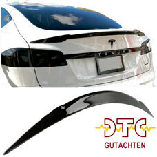 Heckspoiler V-Typ CH-Gutachten DTC Schwarz Glanz Tesla Model S Tuning Hecklippe