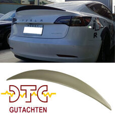 Heckspoiler P-Typ mit DTC Gutachten in Wunschfarbe Lackiert Tesla Model 3 Hecklippe