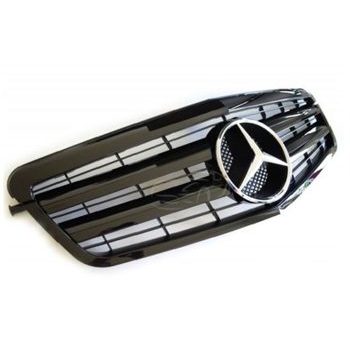 Kühlergrill Schwarz Carbon Glanz passend für Mercedes E Klasse