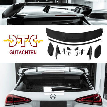 Dachspoiler AMG DTC Gutachten Lackiert Schwarz Glanz Mercedes A-Klasse W177 Dachflügel